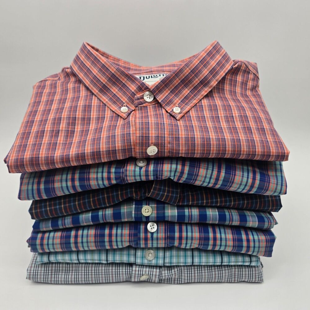 Duluth Trading Men’s 2XL Relaxed Fit Plaid Shirt Lot 2XL - 5 Long/2 Short